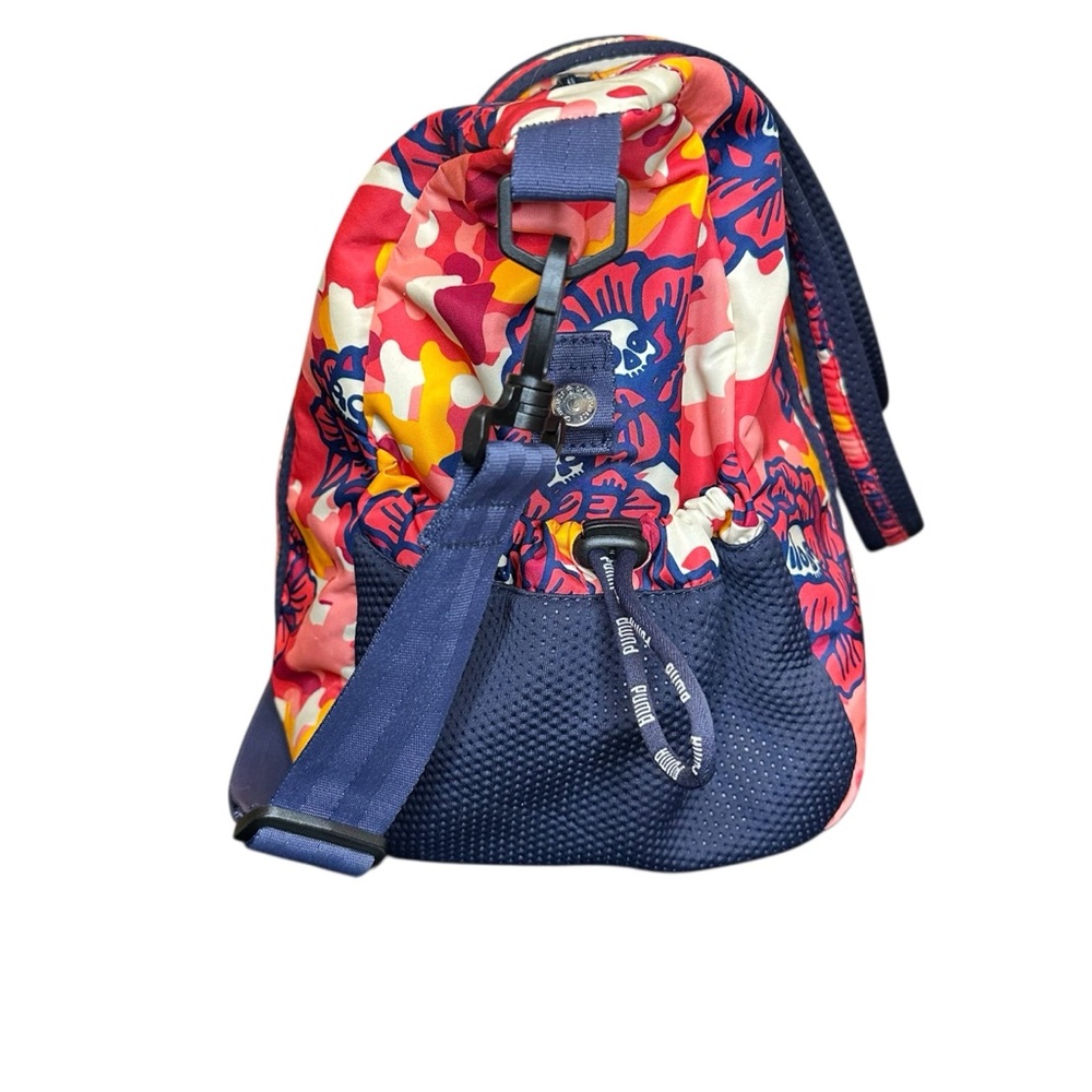 Puma Special Design Rare Floral Skeleton Camouflage Tote Bag in Pink and Blue - Picture 3 of 15